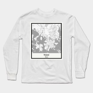 Map of Helsinki - Finland Long Sleeve T-Shirt